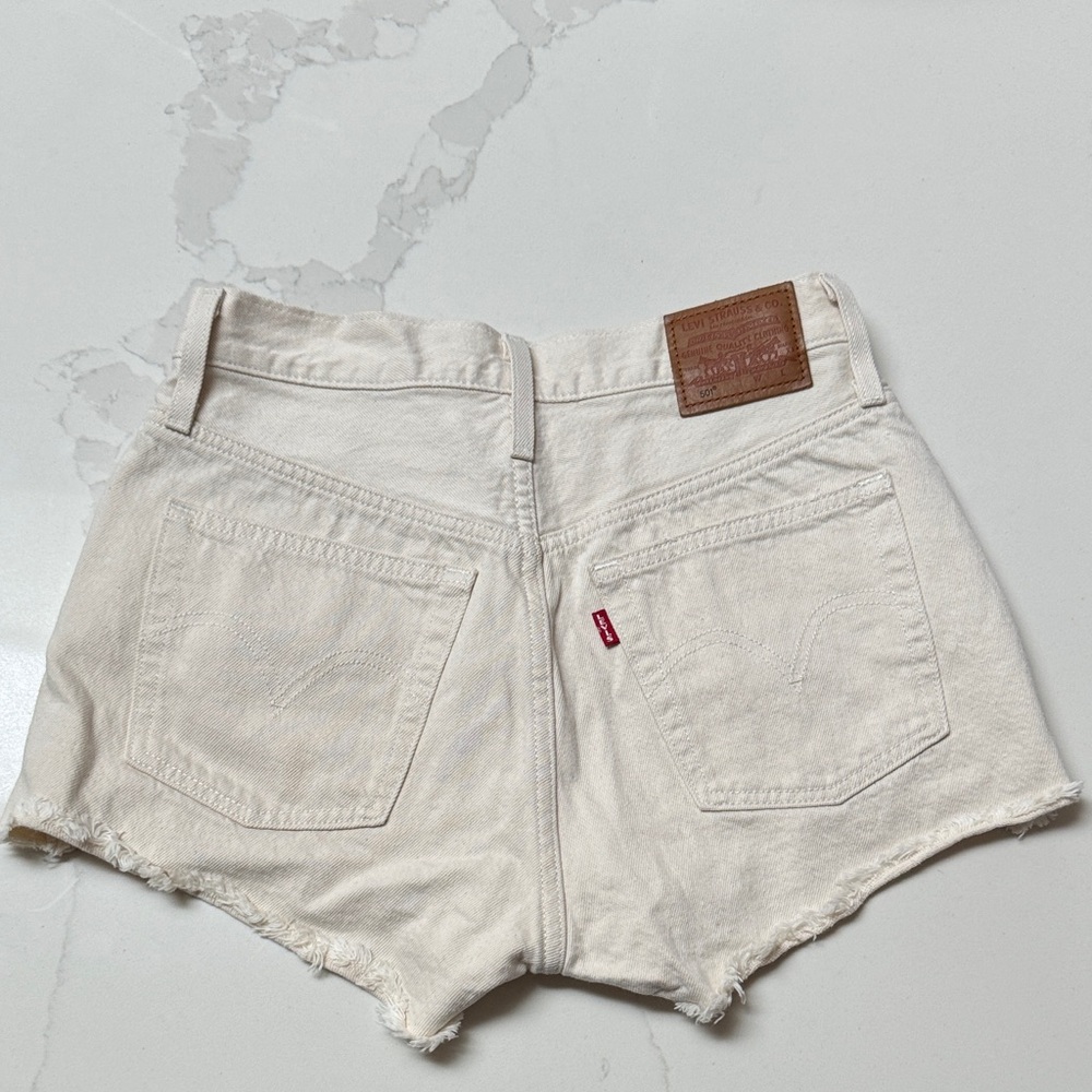 Levi's Women's Off-White Jean Shorts
